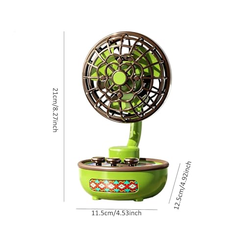 Ventilateur de table rechargeable rétro à 3 vitesses pour bureau - 7