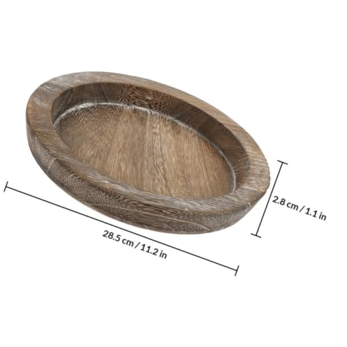 Bandeja redonda de madera resistente a manchas para velas decorativas 3
