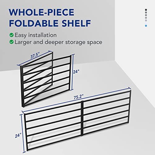 Fleximounts GR108-2*6 2X6Ft Heavy Duty Garage Storage Shelving,1600Lbs Weight Capacity, 2-Pack Wall Shelf Garage Organization System, 24-Inch-By-75-Inch Garage Storage Rack Floating Shelves thumb #3