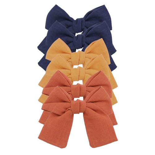 50% Off Cute Sailor Bow Hair Clips for Baby Girls - 6 Pcs