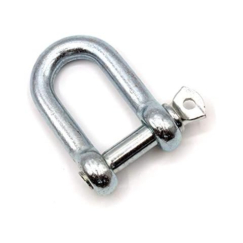 HEAVYTOOL Schäkel handelsüblich gerade Kurze Form 14mm Stahl galvanisch verzinkt Cover