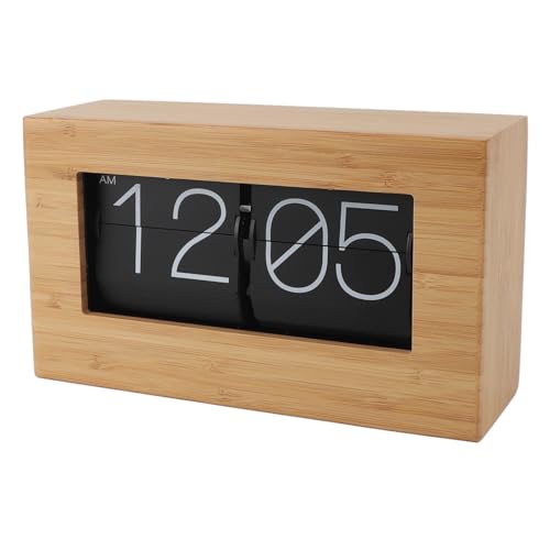 ciciglow Page Turning Clock, Versatile Placement Options Automatic Page Turning Clock 12 Hours Digital Display Mechanical Flip Down Clock for Bedroom Study Office