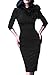 Women's Celebrity 1950s Vintage Retro Bow Cocktail Party Evening Dress 469 Blk 16