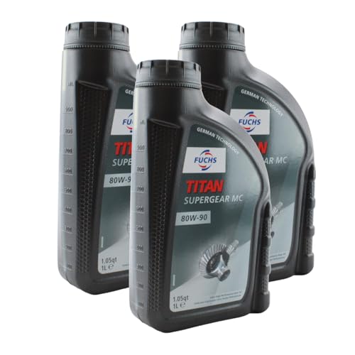 Fuchs 3 Liter TITAN SUPERGEAR MC SAE 80W-90 Gear Oil (3 x 1L)