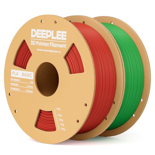 Image of PLA Basic 1.75mm 3D Printer Filament 1KG Red and 1KG Grass Green