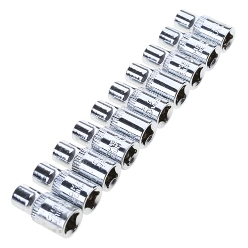メトリックショートレンチスパナアクセサリー1/4インチドライブ6ポイント4mm-14mm Diyerおよび専門家の修理修理ソケットに適しています
