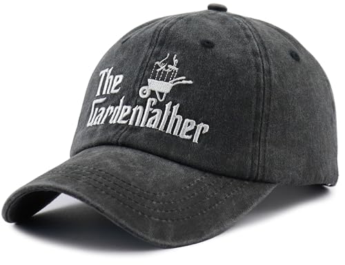 Image of The Garden Father Hat for Men, Funny Adjustable Cotton Embroidered Gardeners Dad Baseball Cap