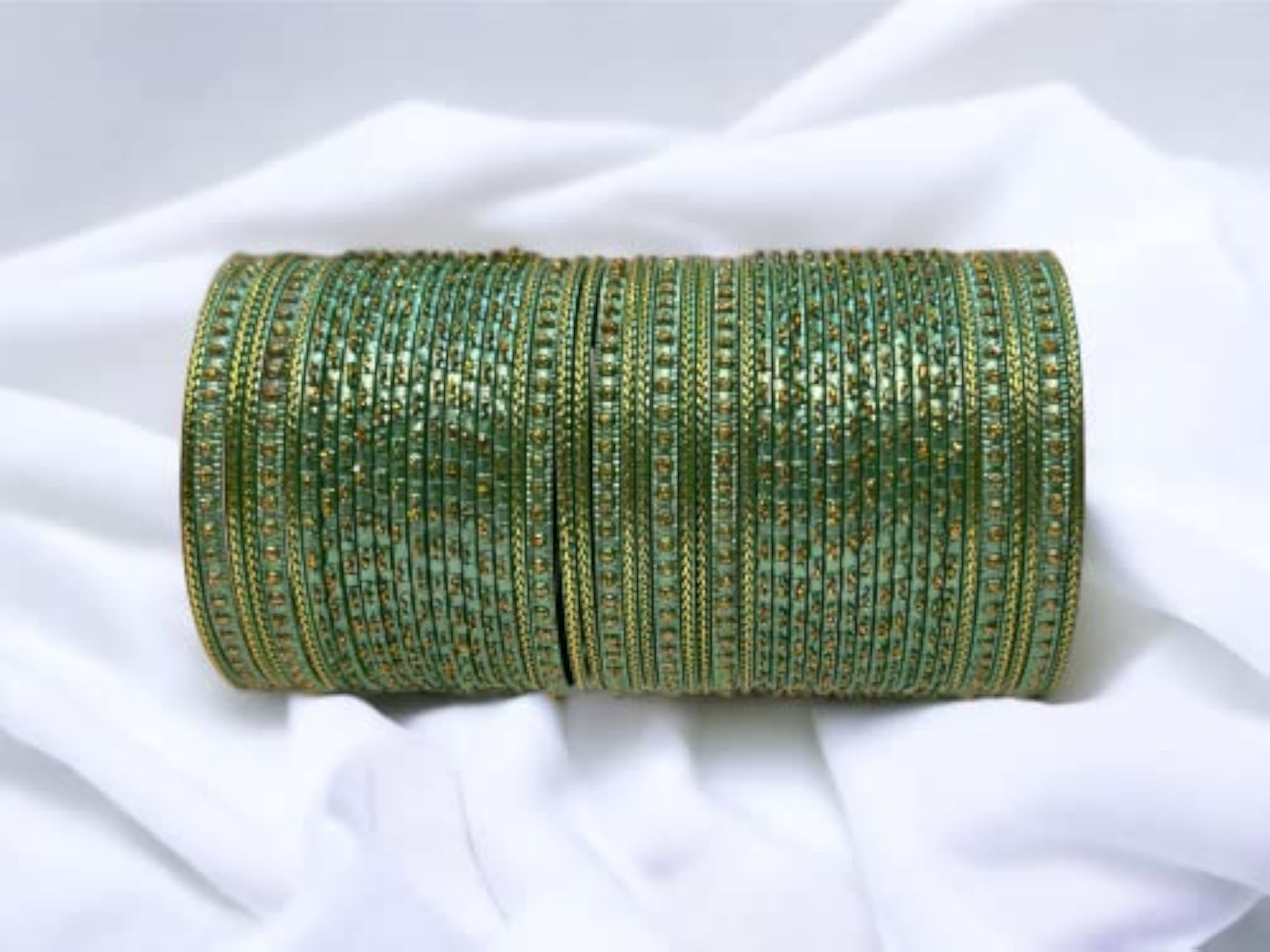 Green Metal Bangles with Shine Finish for All Occasions