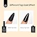 Beetles Gel Top Coat and Base Coat Set with Nail Dehydrator and Primer, 5 Pcs 10ml Glossy & Matte Top Coat Gel Nail Polish Nail Prep Acid-Free and Hema-Free Dehydrate Bond Primer Set for Acrylic