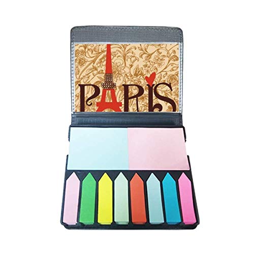 Marque-page autocollante Tour Eiffel en boîte pour carnet