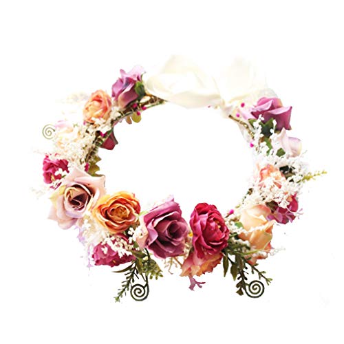 Foto von Blumenkranz haare für Damen Haarband Blumen Mädchen Blumenkrone