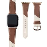 2026革新デザイン For Apple Watch バンド アップルウォッチ バンド 両面高級本革 交換ベルト レディース メンズ 革 レザー 高見え おしゃれ かわいい かっこいい くすみ apple watch 38mm 40mm 41mm 42mm 44mm 45mm 46mm (スターライト/コーヒー, 38/40/41/42(series10 11の42mmです))