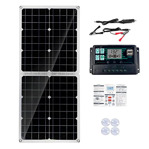 Solar Panel Kits | Portable Solar Panel Lightweight | Monocrystalline Solar Panel High-Efficiency Power Station With Adjustable Kickstands, Lightweight Foldable Solar Panel For Outdoor #TOP6