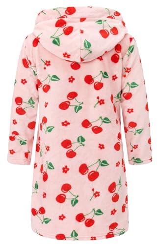 Image of Kids Hooded Bathrobe Girls Soft Plush Hooded Flannel Pajamas Sleepwear Boys Spa Robe