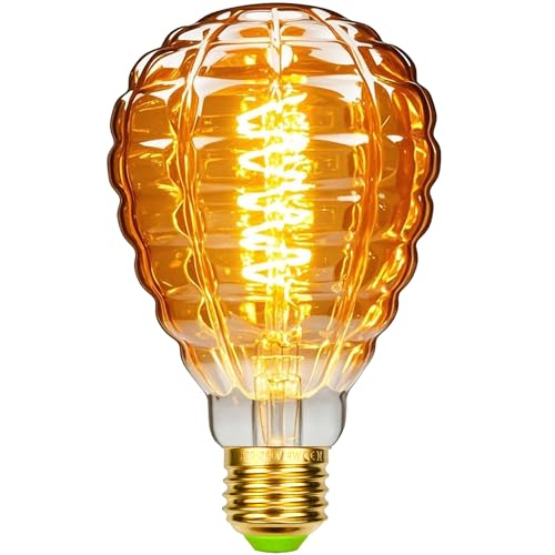 TIANFAN - Bombilla LED vintage de 4 W regulable (forma irregular 220/240 V, tornillo Edison E27, especialidad, bombilla decorativa antigua (piña)