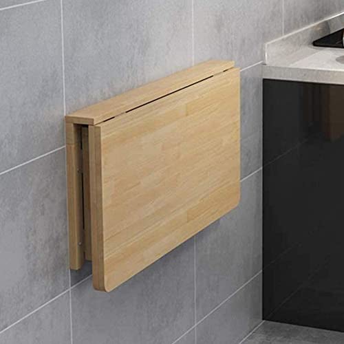 WADRBSW 折りたたみテーブル ウォールフォールディングテーブル パイン折りたたみキッチンテーブル 木製壁掛け折りたたみテーブル 学習机 ウォールテーブル コンピュータテーブル 60x40cm 幸せを追求する