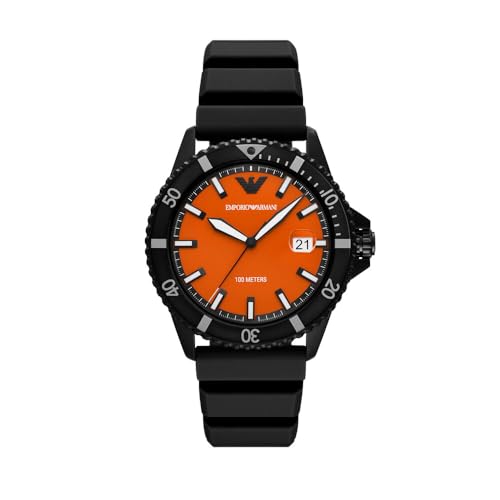 Emporio Armani Reloj Analógico para Hombres de Cuarzo con Correa en Silicona AR11684