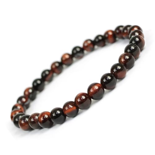 Image of Reiki Crystal Products Natural Crystal Stone Bracelet 6 mm Round Beads for Men & Women | Gemstone Jewellery Bracelet | Reiki Charged | Multiple Stone Variants Available