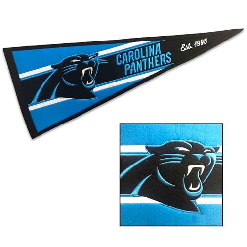 Fanion brodé Carolina Panthers pour décoration de salon NFL