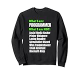 para desarrollador de programadores TI-Specialist Geeks Nerds y otros especialistas en TI, soy programador, pero no soy un hacker de redes sociales, impresora, Whisperer, reparador de laptop, hoja de cálculo, Wizard Wlan Solucionador de problemas, asistente de correo electrónico Bluetooth Ninja