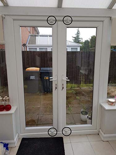 Sandiyago 4 Stück Fenstersicherung - Fensterriegel - Schwenkriegel mit Befestigungsschrauben, Einbruchschutz Stabile Zusatzverriegelung für UPVC PVC Fenster Fenster und Tür - Weiß