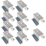 Photo Gallery besttoolifes set di staffe di montaggio per pannello fotovoltaico centrale solare, 10 pezzi, in lega di alluminio, per telaio da 25-50 mm, accessori per l installazione di pannelli solari (80 mm) Photo Gallery besttoolifes set di staffe di montaggio per pannello fotovoltaico centrale solare, 10 pezzi, in lega di alluminio, per telaio da 25-50 mm, accessori per l installazione di pannelli solari (80 mm)