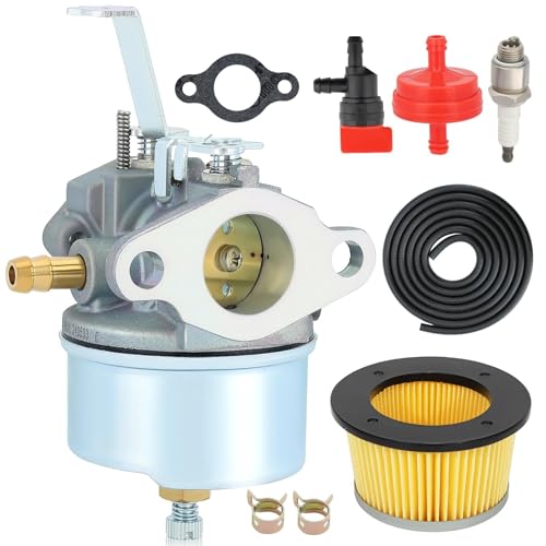 Hipa 632230 Carburetor for Tecumseh 632272 631828 H30 H50 H60 HH60 HH70 5HP 6HP 4 Cycle Engines Troy Bilt Horse Tiller Parts with 30727 Air Filter
