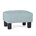 Adeco 15x10.8x8.7inch Small Ottoman Footstool- Mordern Rectangle Soft Fabric Footrest