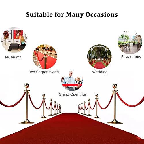 Cordones de terciopelo de 245cm para control de accesos en eventos elegantes 4