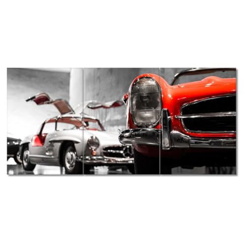 Tableau voiture classique déco murale vintage 150x70