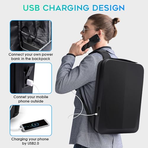 BANGE Laptop Anti-theft backpack Hard Shell Expandable Commute backpack can Hold 15.6 inch laptop for men and women 6