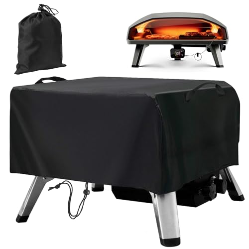 Pizzaofen Abdeckung für Cozze 90347 XXL 17' Pizza Ofen, 62x62x28cm Oxford Tuch Abdeckung Wasserdicht Staubdicht Dual verstellbare Kordelzug Winddicht Dual Verstellbare Kordelzug