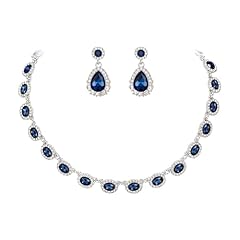 Sapphire Color Silver-Tone