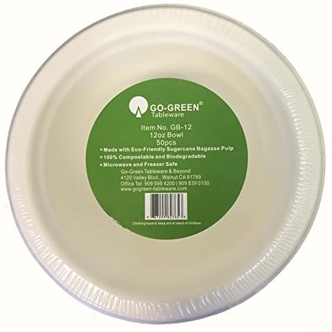 Go-Green 12 oz Bagasse Bowls (50 ct) Cover