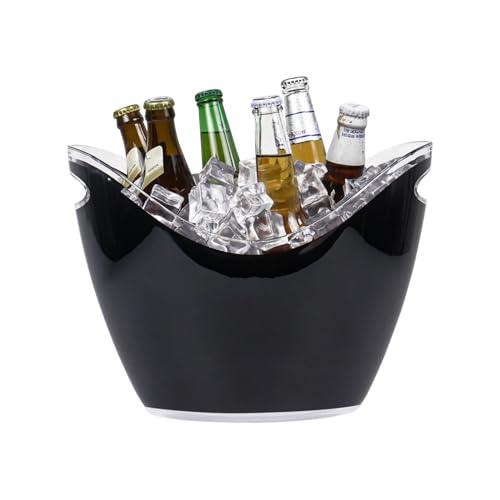 8L Large Ice Bucket with Handle,Acrylic Ice Bucket Beverage Tub Champagne Bucket Large Drink Bucket for Party,Bar,Home Cooling Beer, Champagne and Wine