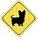 Samunshi® Yorkshire Terrier Warnschild Warndreieck Aufkleber Achtung Vorsicht Hund in 8 Größen (10x10cm Mehrfarbig)
