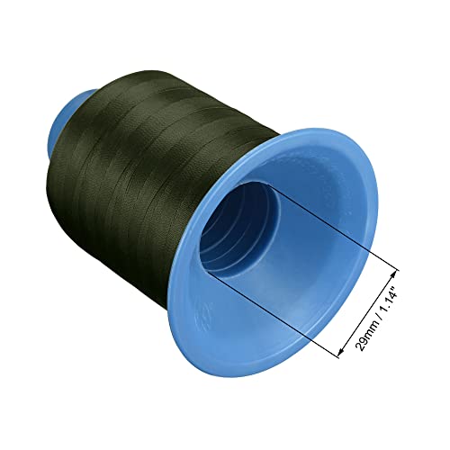 Hilo de coser de poliéster reforzado uxcell, extra fuerte, 1312 yardas, 210D/0.32 mm, para tapicería, costura manual y a máquina (verde oscuro) miniatura 4