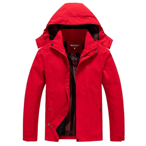 Men's Waterproof Rain Jacket Lightweight Mountain Sports Outdoor Trench Softshell Windproof Jacket for Hiking