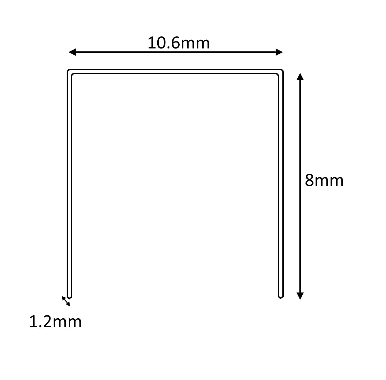AERZETIX - Set di 5000 graffette 10.6x8.0mm tipo 140 per spillatrice manuale - accessorio per cucitrice - in acciaio temprato - C49664