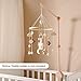 Baby Crib Mobile for Boys Girls| Boho Nursery Mobile| Gender Neutral Hand-Crocheted Mobile| Ceiling Mobile - Stars, Clouds, Moon