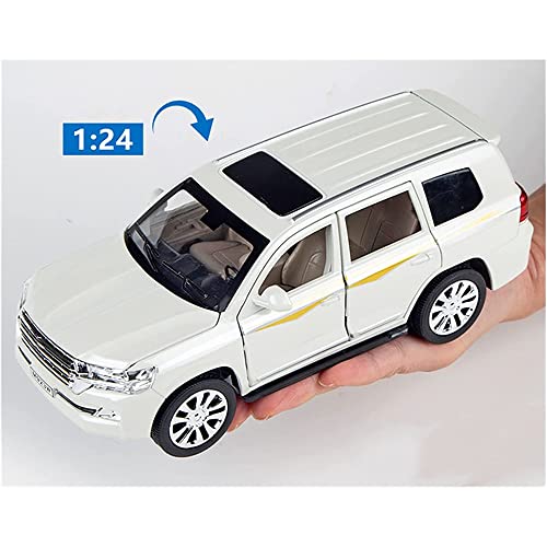 Image of 1:24 Prado Toy Car Cruiser Toy Car for Kids Diecast Metal Cars Light Sound Pullback Openable Door