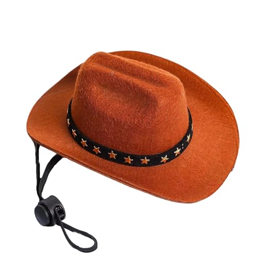 Sombrero vaquero ajustable para mascotas pequeñas