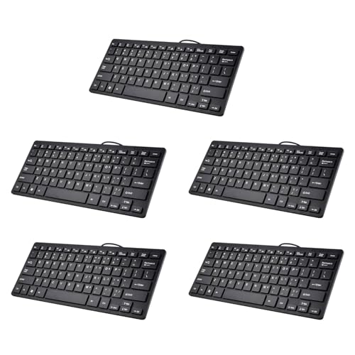 Clavier filaire compact USB noir lot de 5 mini claviers ultra fins PC