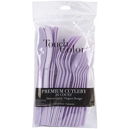 Creative Converting Heavy Duty Cutlery Assortment 24/Pkg-Luscious Lavender