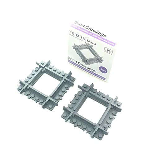 Crossings zestaw 2, 90°, kompatybilny z Lego City Train 60197, 60198, 10277, 60205, 60238, 60337