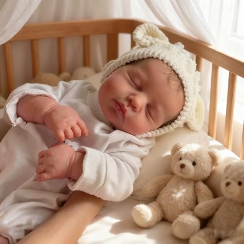 Anano Realista Muñeca Bebe Reborn Loulou 50 Cm Silicona Niña Vinilo Completa Cuerpo Impermeable A La Anatomía Suave Niña Muñeca Reborn, Parece Un Juguete Real para Niños De 3 Años +