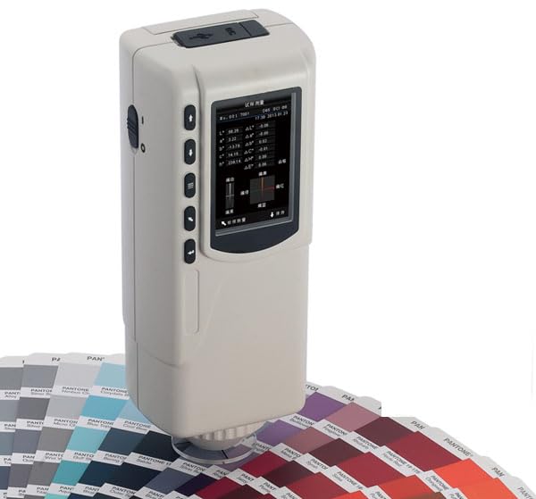 Portable Colorimeter Color Analyzer Color Difference Tester Colour Measurement with 8mm Measuring Aperture Illuminating/Viewing Geometry 8/d Built-in White Plate Parameters