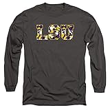 Louisiana State University LSU Official Camo Unisex Adult Long-Sleeve T Shirt,Charcoal, Large