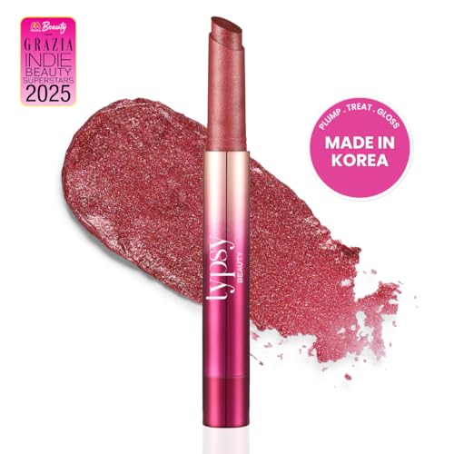 Image of Typsy Beauty Glossified Lip Plumer (Cherry Blossom with Shimmer) | 3-in-1 | Hydrating & Nourishing Lip Balm | Instant Fullness with Lip Plumper | High Shine Lip Gloss | Formulated In Korea | 2.6gm