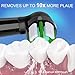 iO Brush Heads Compatible with Oral B iO Toothbrush Head, for Oral B iO 2 3 4 5 6 7 8 9 10 Series Electric Toothbrushes, Deeper Plaque Removal, Black/White, 12 Pack